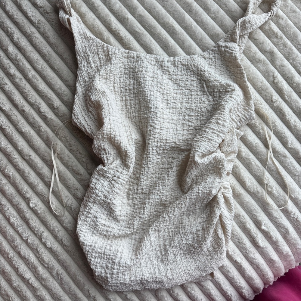 Chic Cream Textured Camisole Top